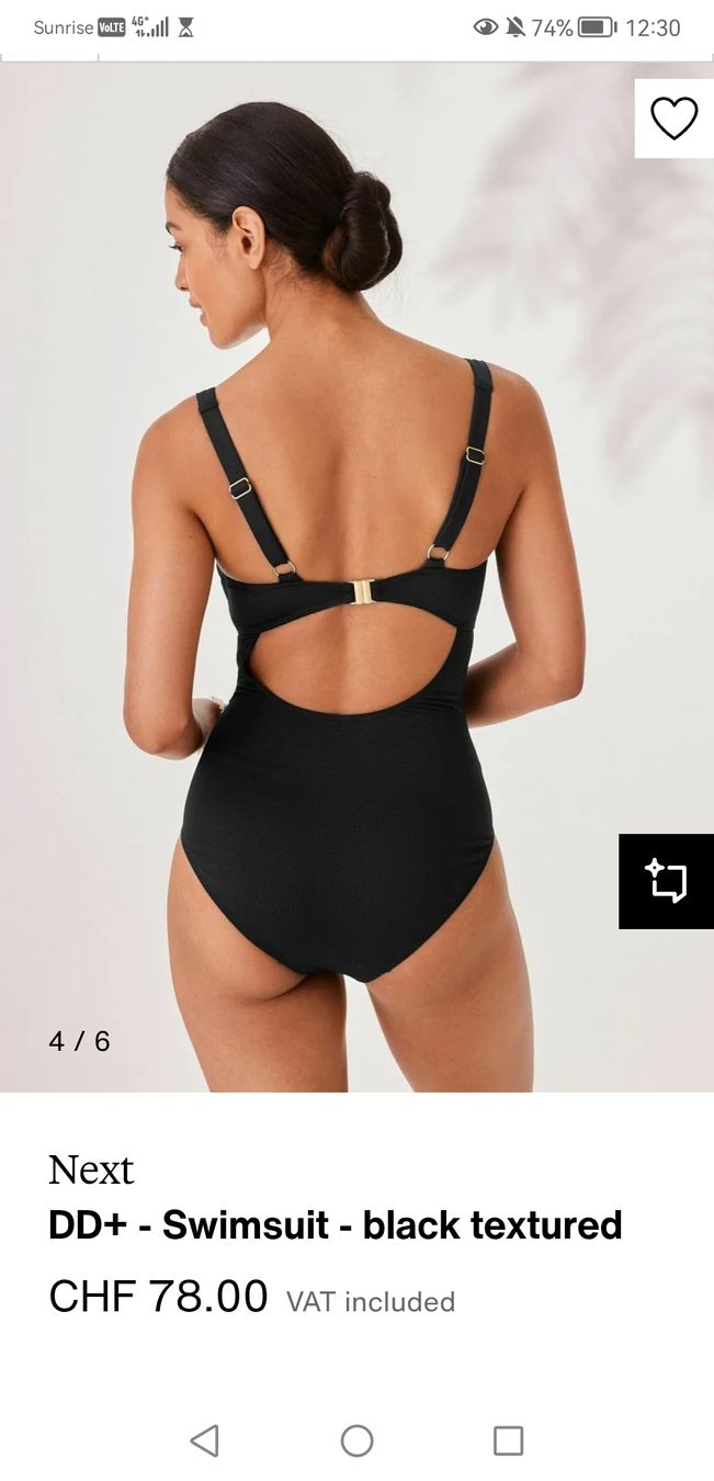 Next Costumi da bagno & Bikini: Next Black One Piece Swimsuit 75E – Usato da Uster venduto da b4x_ric 1