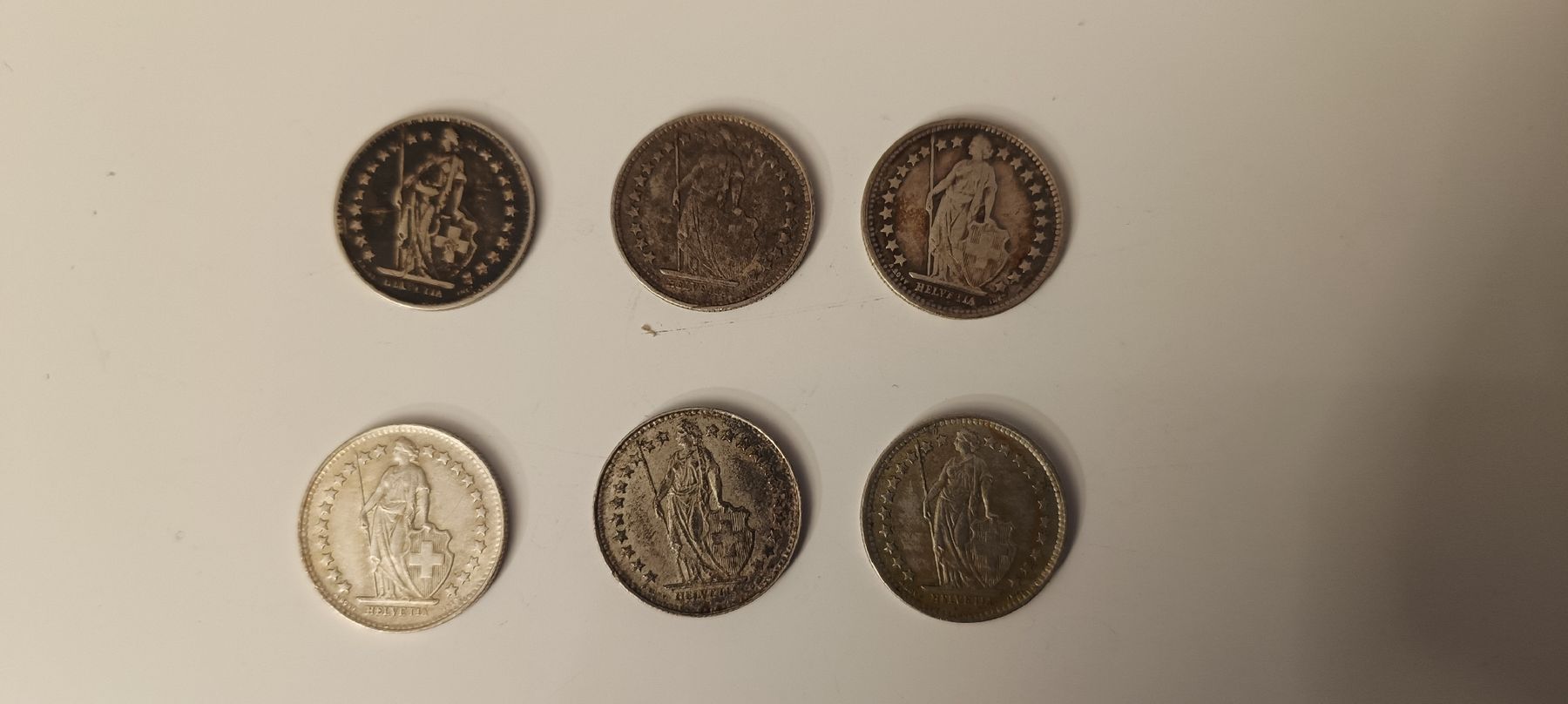 Toutes les monnaies: 6x Schweizer 0.50 Franken – D'occasion à Pfäffikon ZH par K-V-M 2