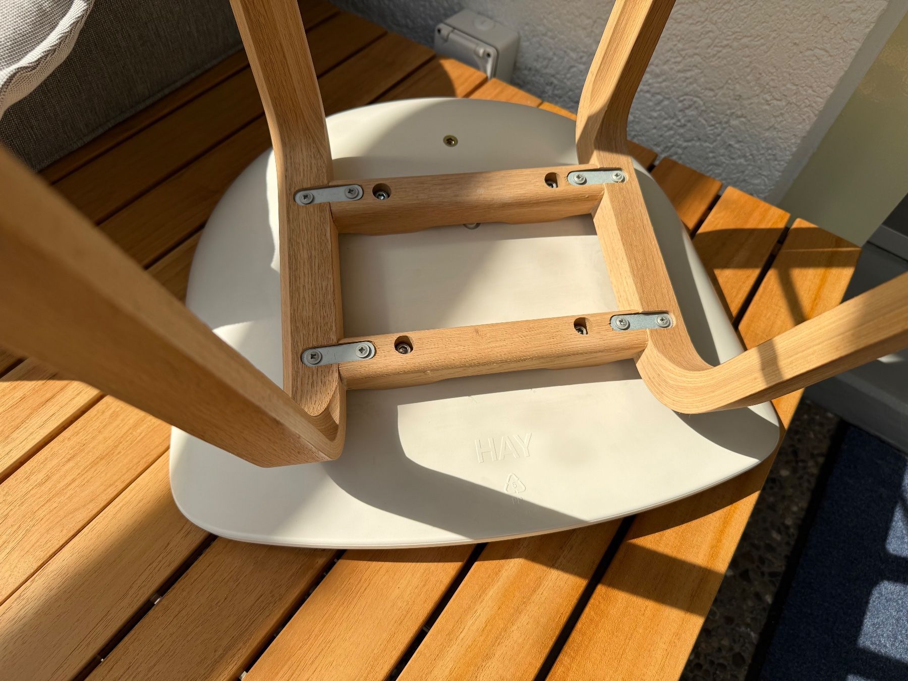Hay Tabourets: 2x HAY About A Stool AAS 32 Barhocker weiss Eiche Edelstahl – D'occasion à Worb par rushfunk 4