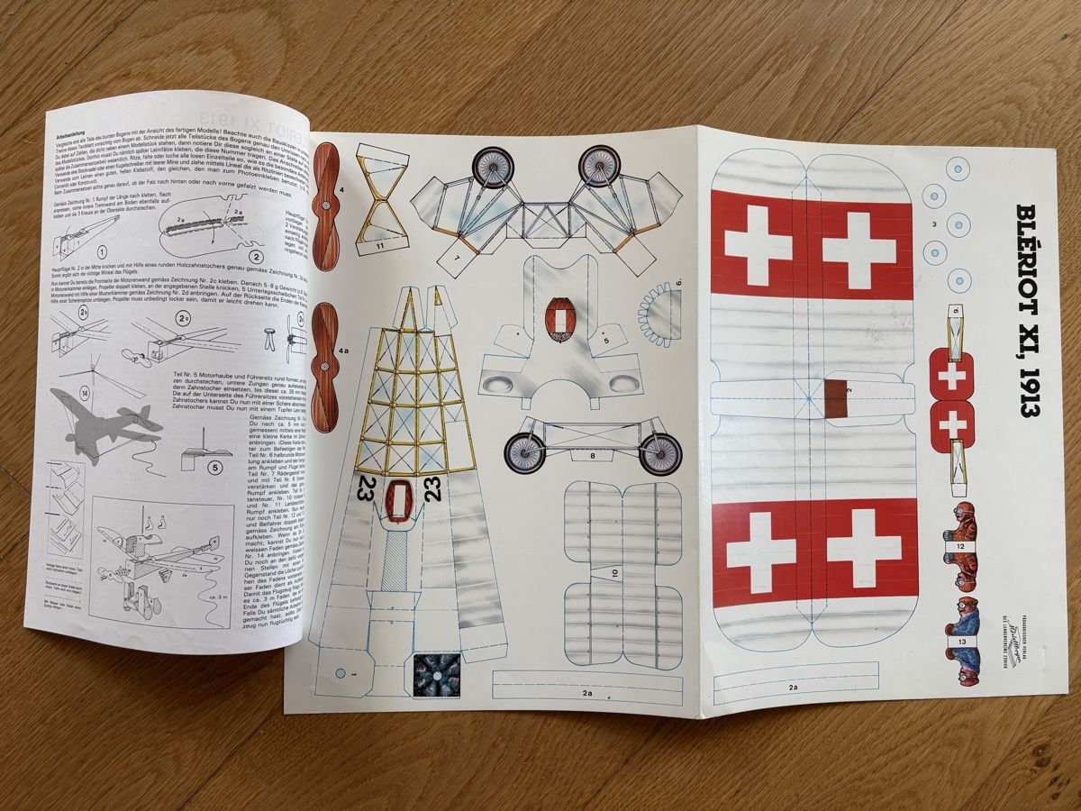 Bastelsets: 3x Modellbogen Bleriot- Rigi- Rheinschiff - 80-90er – Neu (gemäss Beschreibung) aus Zweisimmen von Domii 2