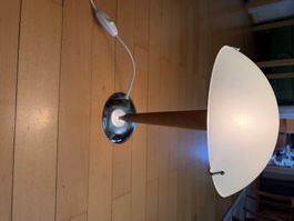 Tischlampe / Nachttisch Metall Glas Matt weiss gebraucht