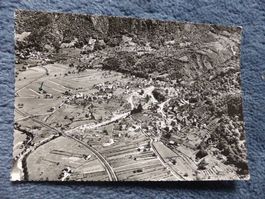 Camignolo,Flug-Foto,Bahnspempel Rivera-Bironico,TI,1958,Dorf
