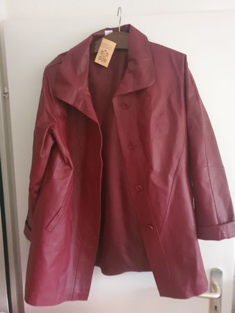 Ledermantel Bordeaux Grösse L neuwertig