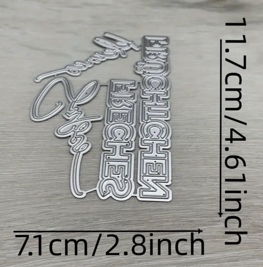 Sciablone: Text: kleines freche süsses Früchtchen  - Stanzschablone – Nuovo e nell'imballaggio originale da Frenkendorf venduto da jazzplatten 1