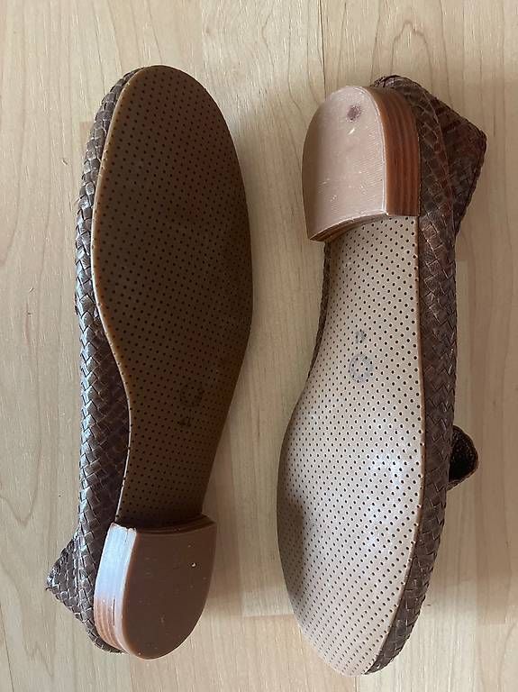 Scarpe da donna: Geflochtene Damenschuhe braun – Usato da Zürich venduto da Enina05 1