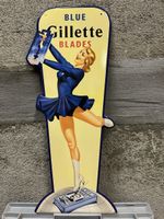 Blue gillette pin up Werbung Reklame Classic