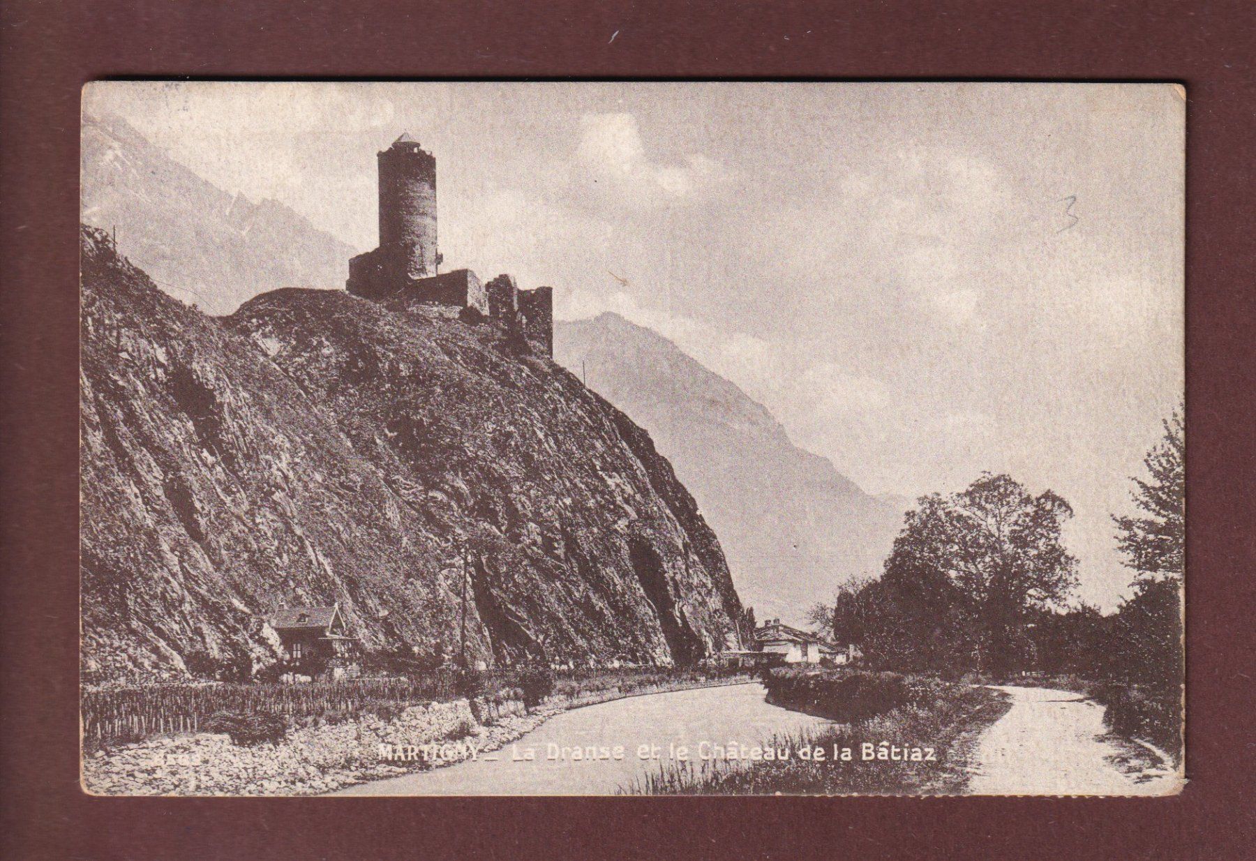 Ansichtskarten: MARTIGNY - La Dranse et la Bâtiaz - 1919 – Gebraucht aus Pully von nicecards