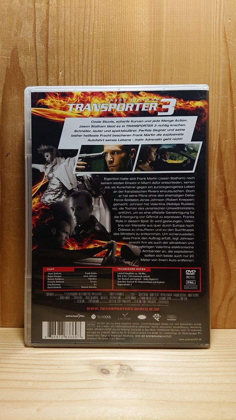 Tutti i DVDs: TRANSPORTER 1 bis 3 auf DVD – Usato da Wilderswil venduto da Exebub 6