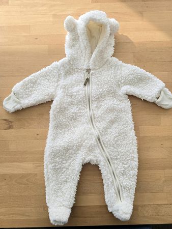 Baby Overall Teddybär Weiss Grösse 62