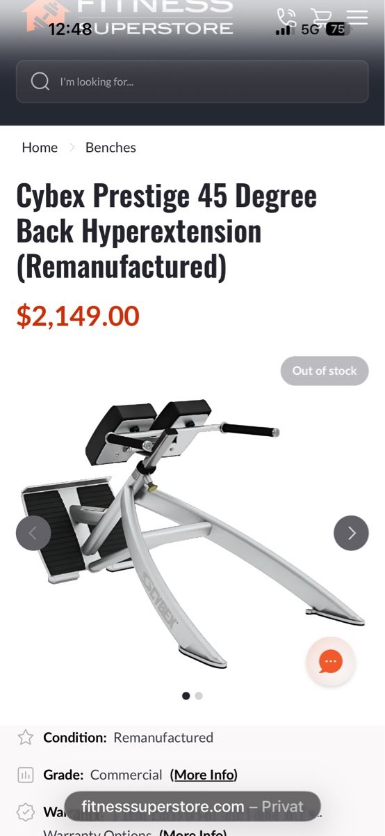 Cybex Hometrainer: Cybex  Back Hyperextension  – Usato da St. Margrethen SG venduto da taf_alb