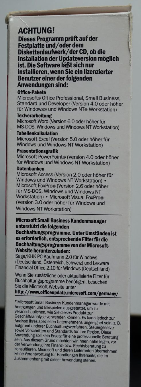 Microsoft Software: Microsoft Office 2000 Update in Originalverpackung – Usato da Lohn-Ammannsegg venduto da Vizechef 7