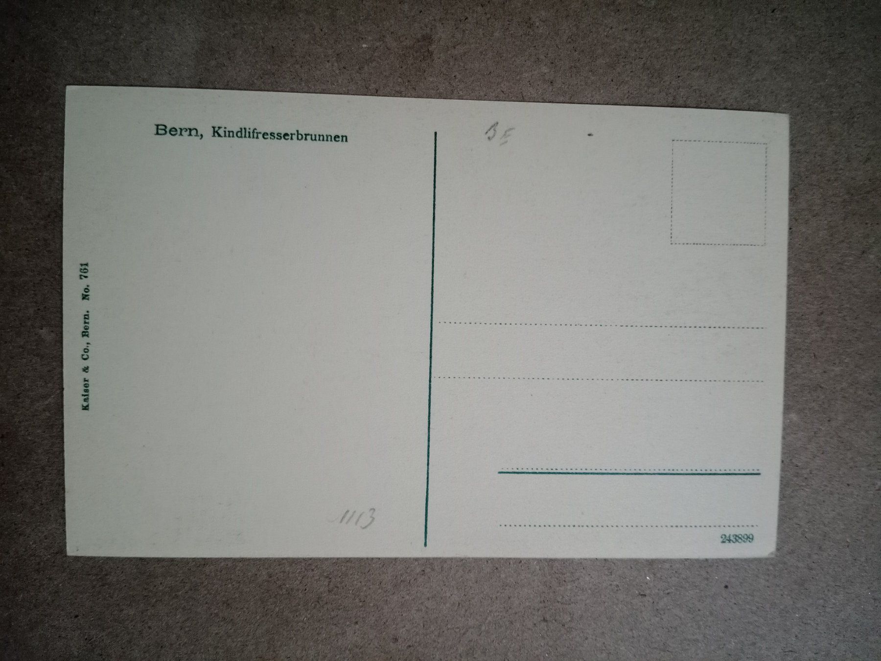Cartoline postali: AK Bern Restaurant Anker Kindlifresserbrunner – Usato da Küttigen venduto da Melisch1000 1