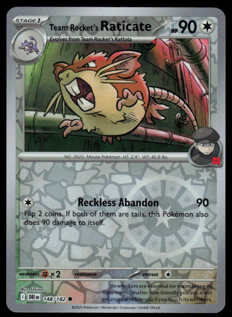 Pokémon Carte collezionabili: Pokemon Team Rocket's Raticate 148/182 – Usato da Herisau venduto da Pokemon2025