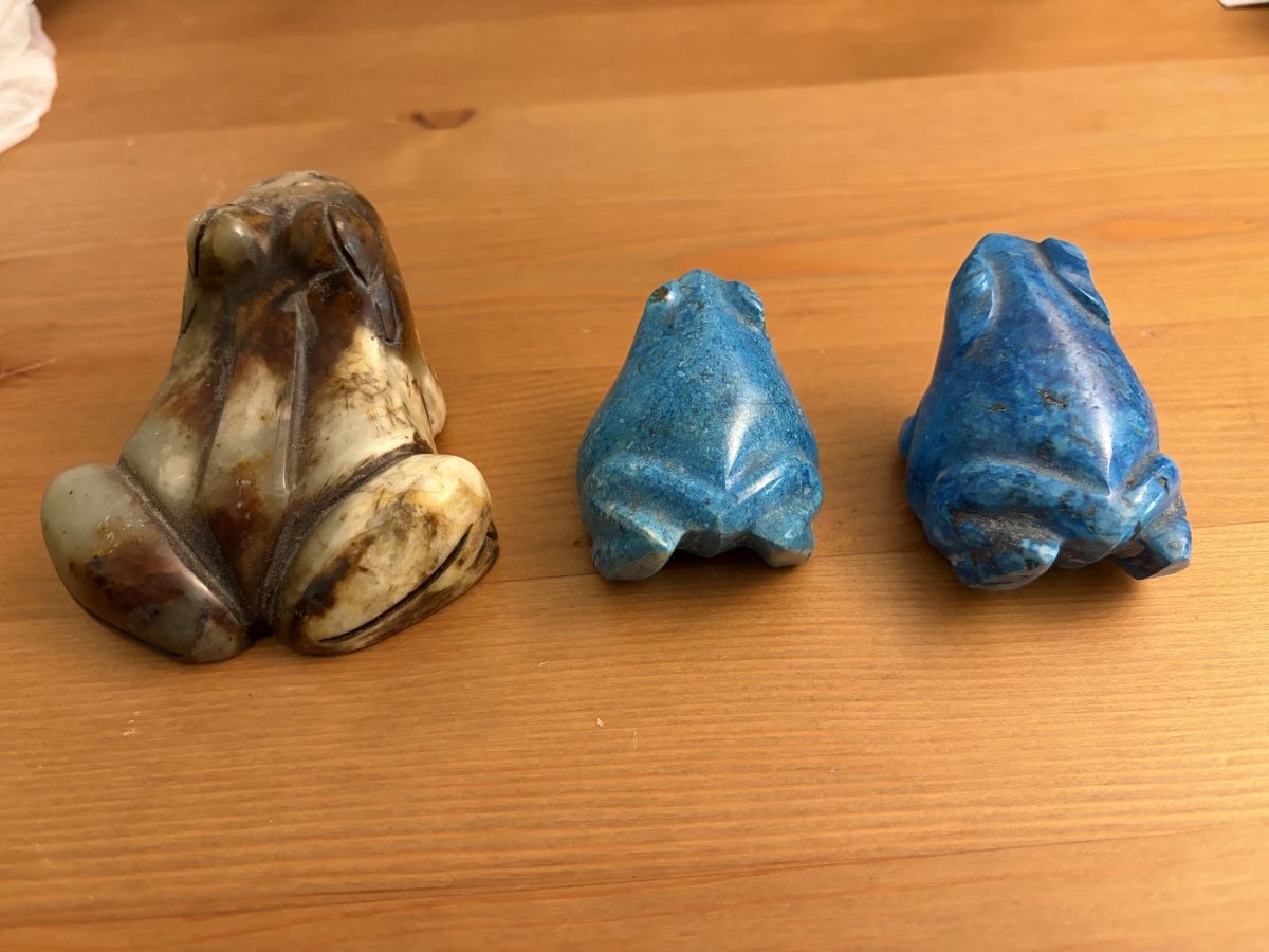 Figuren: 3 Frösche aus Stein – Gebraucht aus Hochfelden von larson27 3