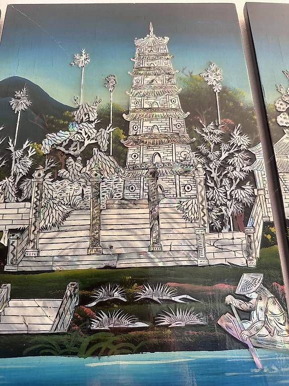 Dipinti: Tableau en nacre en 4 pièces – Usato da Prilly venduto da ray_9zx9 3
