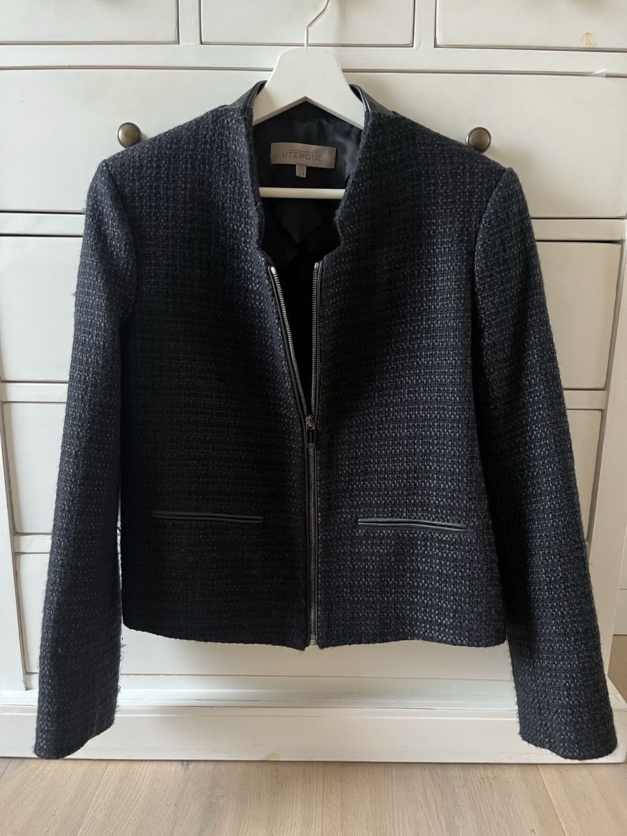 Giacche: Uterqüe Bouclé Jacke in schwarz – Usato da Pfäffikon SZ venduto da humming-bird 1