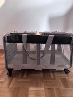 Doppel-Transportbox auf Rädern für Katzen