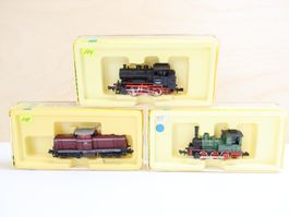 Minitrix 3 x schöne Loks - Spur N - mit OVP
