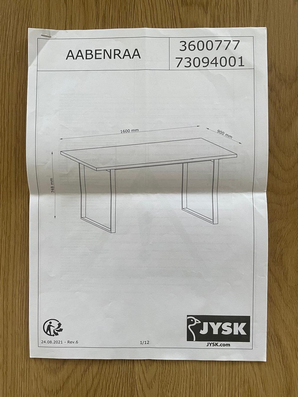 Jysk Tavoli: Esstisch AABENRAA – Usato da Thun venduto da anj_25k8 3