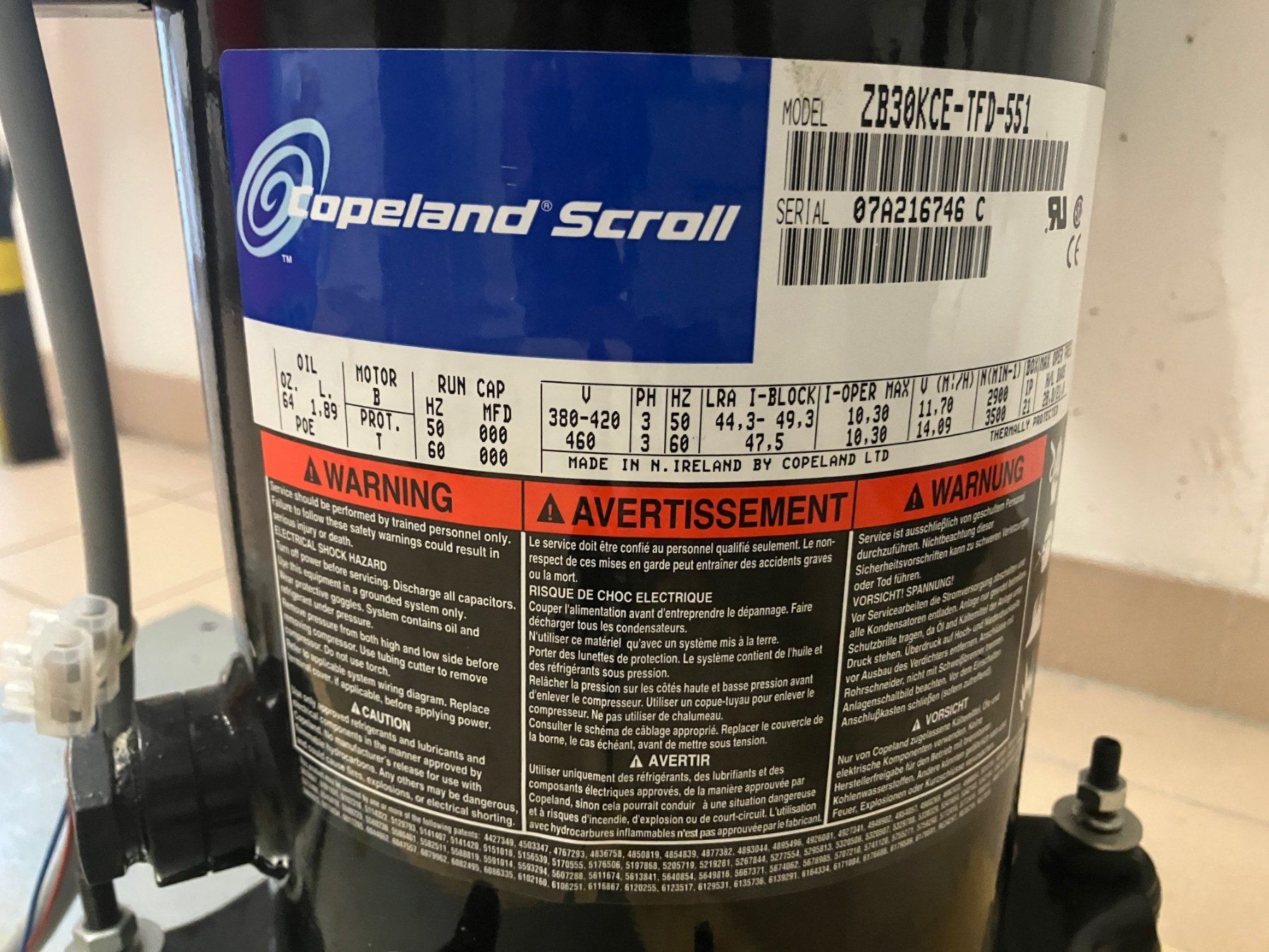 Kompressoren: copeland scroll Kompressor – Gebraucht aus Ried-Brig von Clsa 1