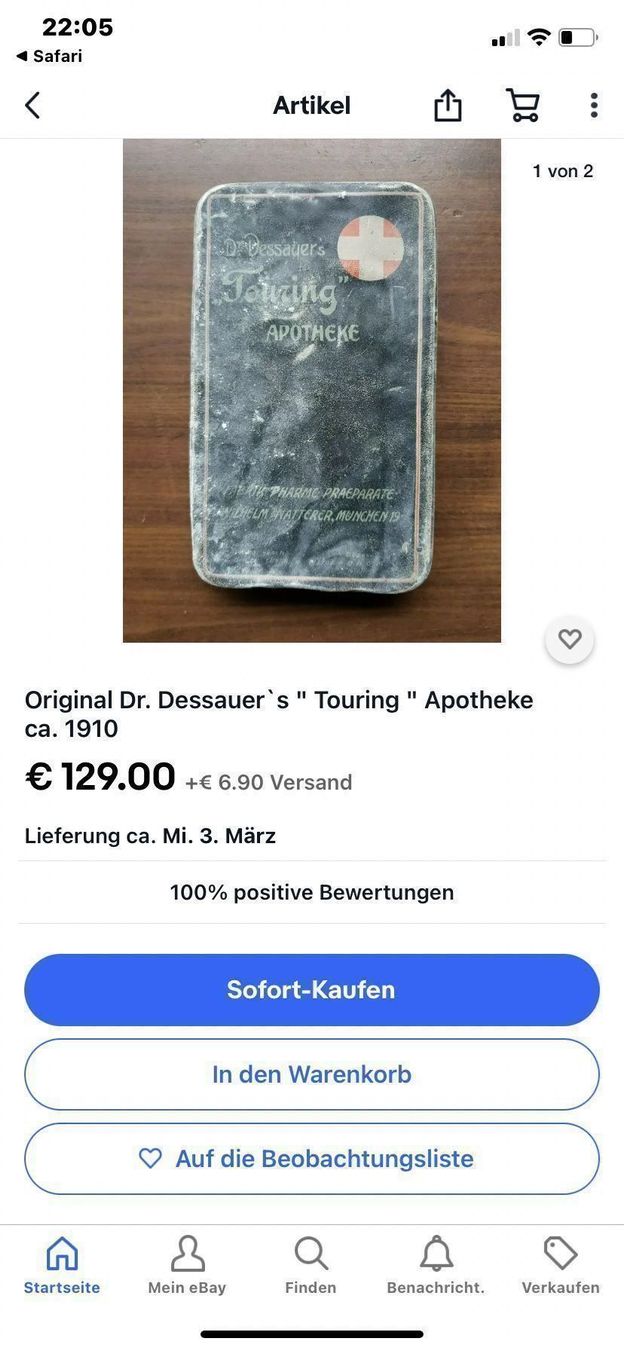 Kit di pronto soccorso: original dr. dessauer‘s touring apotheke – Usato da Gipf-Oberfrick venduto da Iberico 8