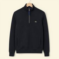 Sweat-shirt / Pull col zippé Lacoste – Noir / Bleu T. s