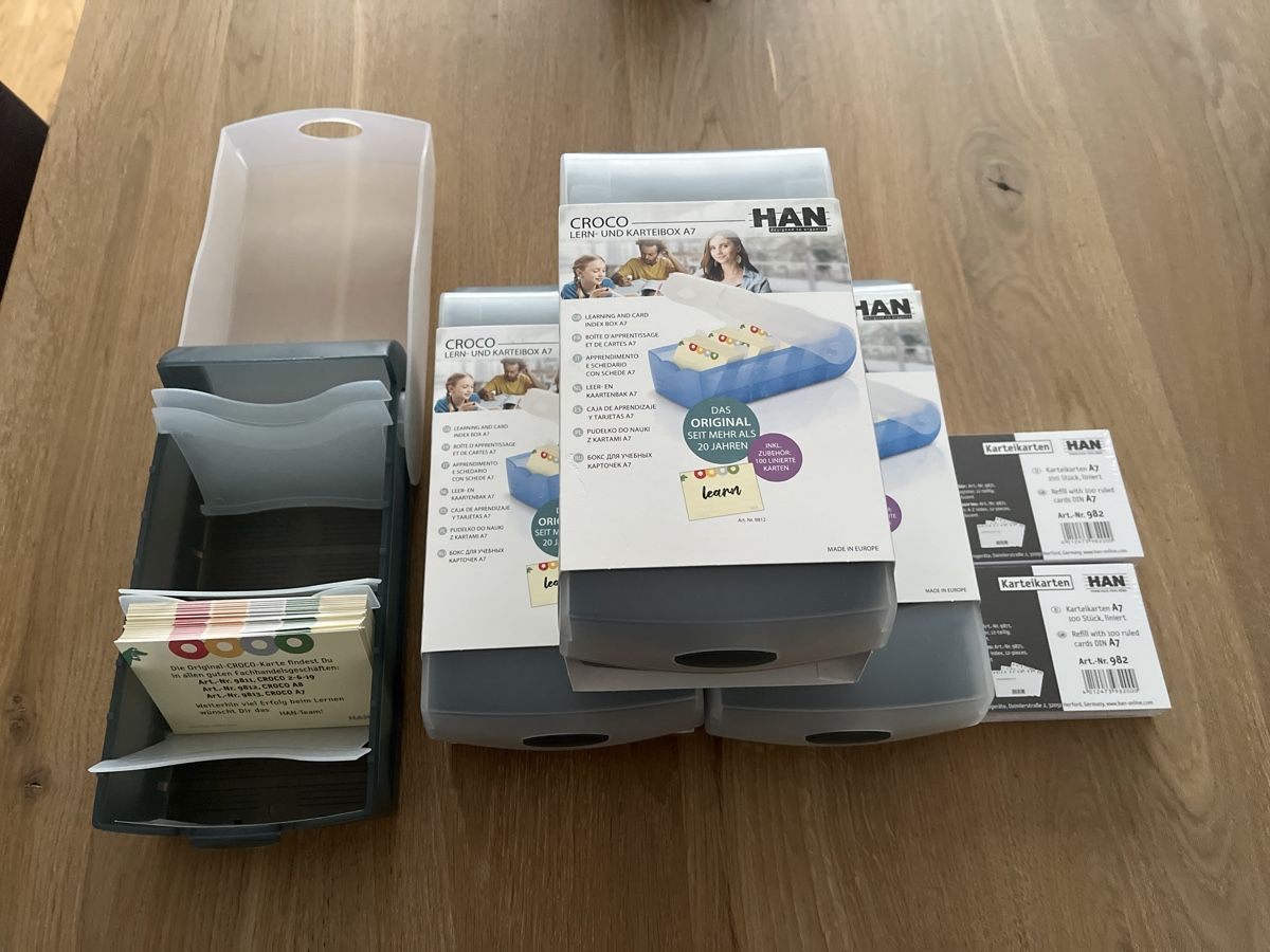 Sistemi di archiviazione: 4x HAN Lern- & Karteikartenbox A7 – Nuovo e nell'imballaggio originale da Ruswil venduto da silver06 2
