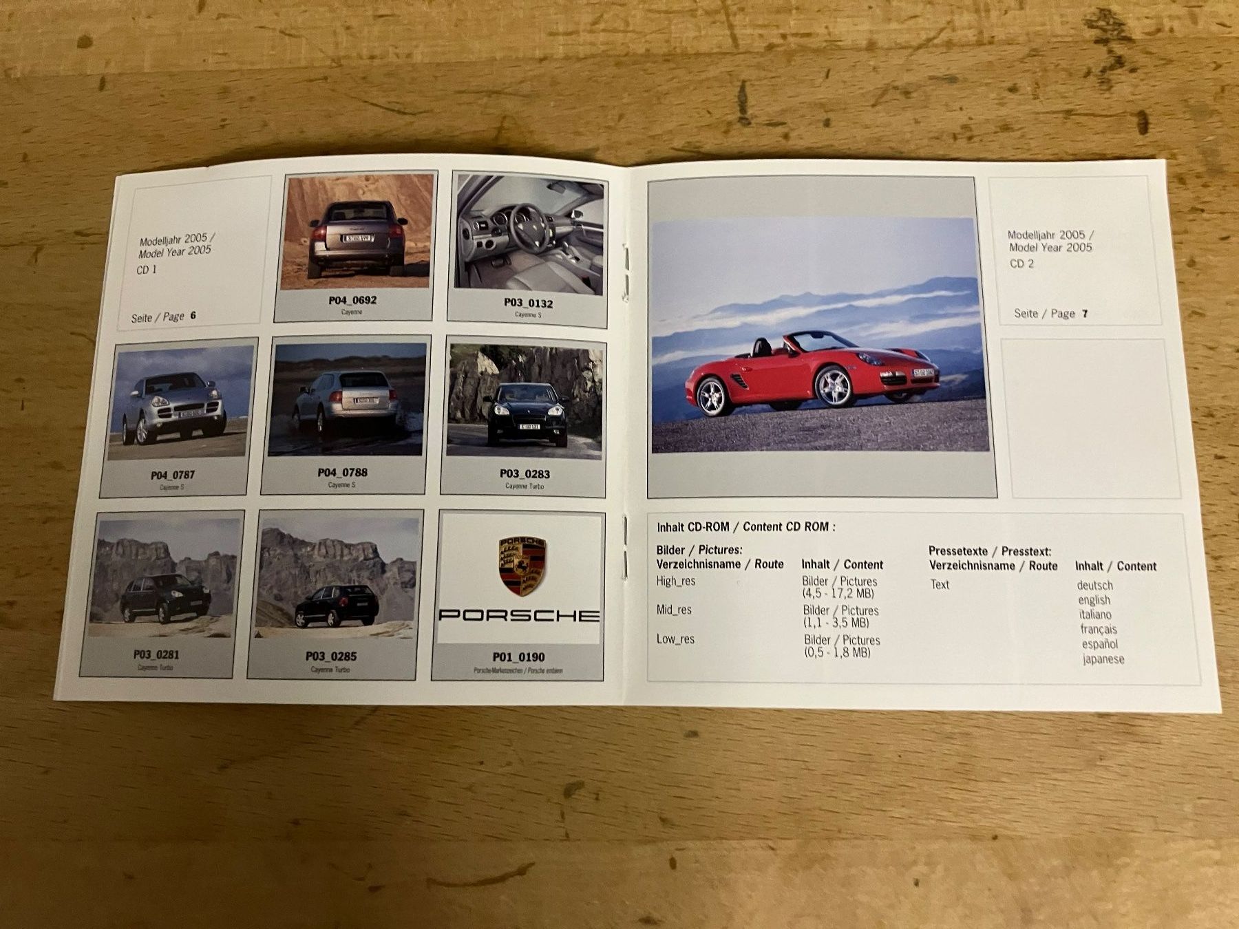 CD: CD Presse-Information PORSCHE modèles année 2005 – Nuovo (secondo la descrizione) da Cortaillod venduto da car_f6v6 6
