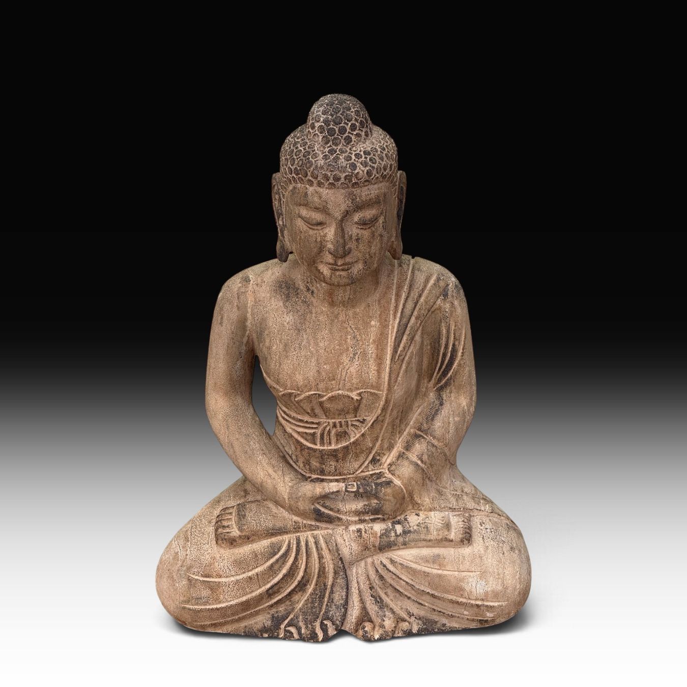 Garten Buddha Skulptur 61cm Naturstein Buddha Bluestone (D'occasion) à ...