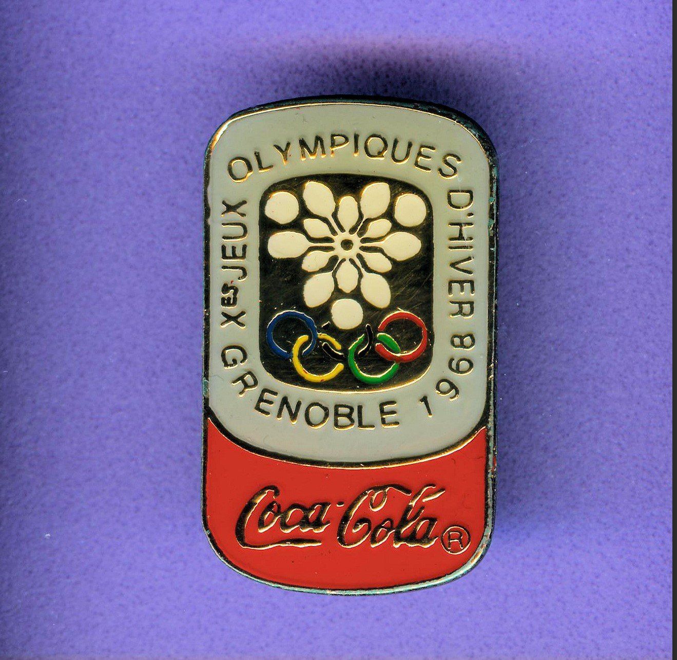Coca-Cola Placchette & Badge: Cola  Winter-Olympiade  GRENOBLE 1968 – Usato da Winterthur venduto da Sammleroase