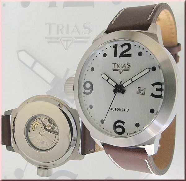 Trias Orologi: Trias XXL Militär Uhr Automatic – Nuovo (secondo la descrizione) da Ettingen venduto da Kartenplanet