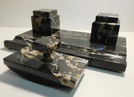 Schreibtischgarnitur antik grosse Alabaster Marmor   32 x 20