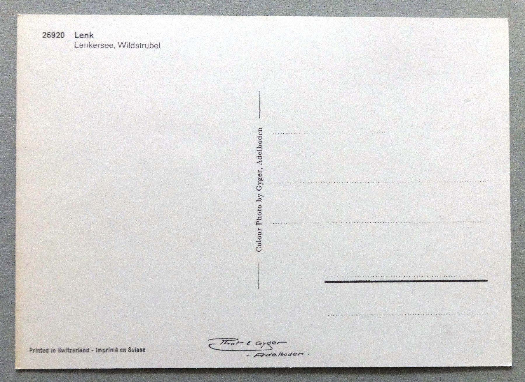 Cartoline postali: Lenk,  Lenkersee, Wildstrubel – Usato da Fétigny venduto da Billy2miny 1