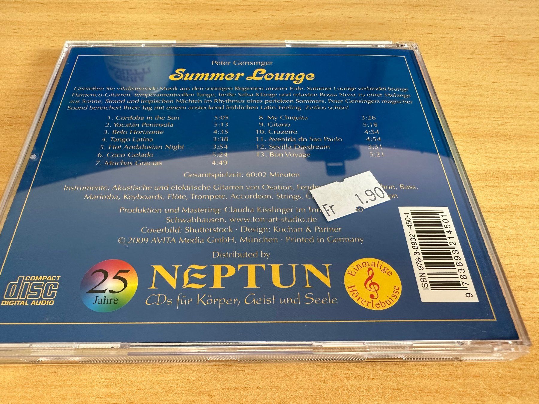 CD: Peter Gensinger – Summer Lounge – Usato da Rikon im Tösstal venduto da Alpenmutz 1