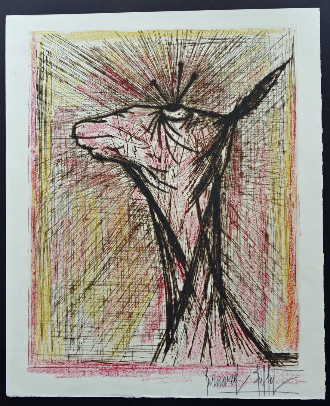 Dipinti: Bernard Buffet, handkolorierte Radierung – Usato da Regensdorf venduto da JoergR