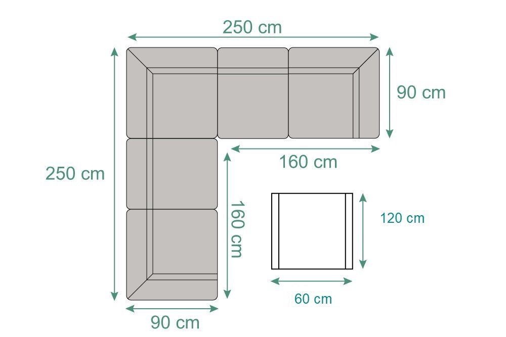 Divani: Allwetter Lounge - Gartensofa Sunbrella grau – Nuovo e nell'imballaggio originale da Bern venduto da rattan-lounge 6