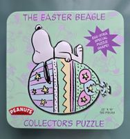 Puzzle Snoopy,  Ei-Form,  Blechdose