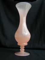 Grand vase ancien en opaline rose poudré, parfait état!