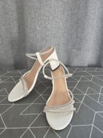 Sandalen weiss Grösse 37 mit Schmucksteinen