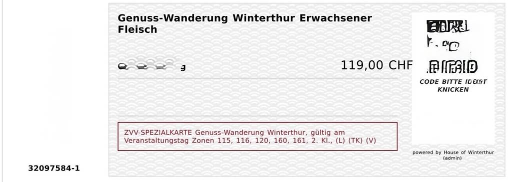 Billets: Genusswanderung Winterthur – D'occasion à Kollbrunn par masteryogi 1