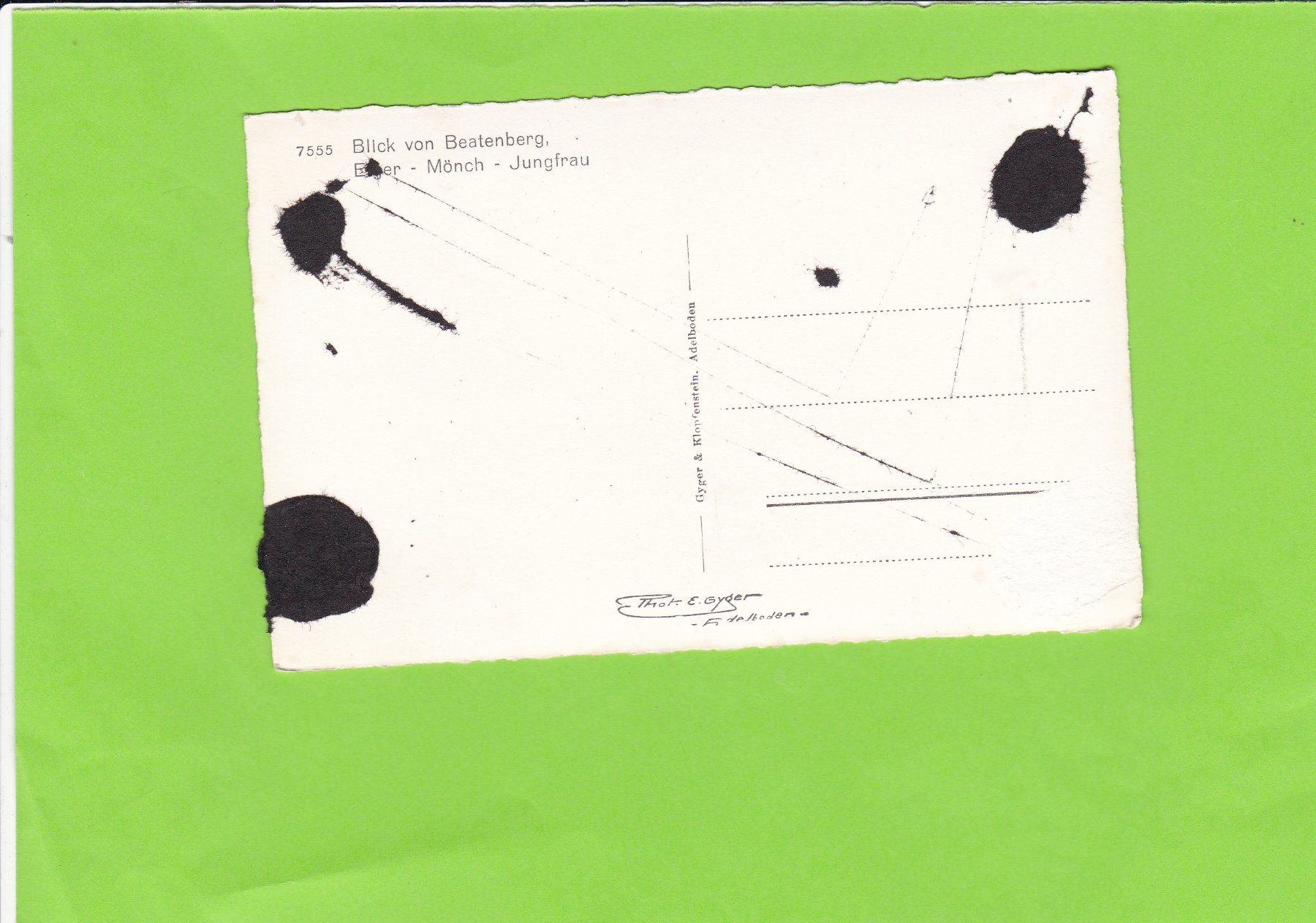 Cartes postales: Blick von Beatenberg--E. Gyger – D'occasion à St. Peterzell par neckertal 1