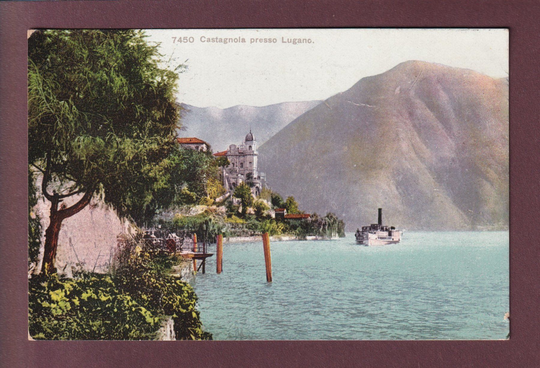 Cartoline postali: CASTAGNOLA presso Lugano - 1908 – Usato da Pully venduto da nicecards