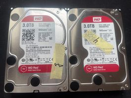 2x 3TB HDDs Western Digital WD Red WD30EFRX NAS HardDrive