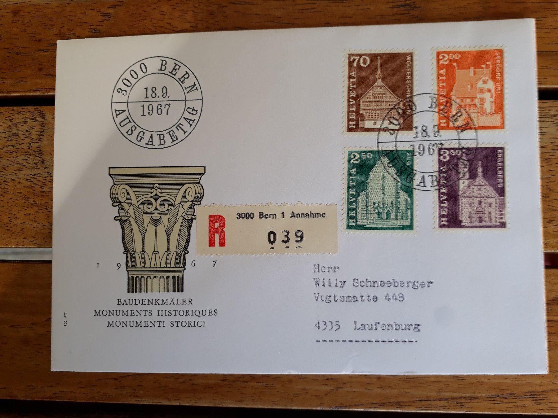 Tutti i francobolli: 25 FDC 1967-1970 – Usato da Herzogenbuchsee venduto da Herkules9 1