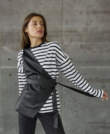 gilet en simili cuir S