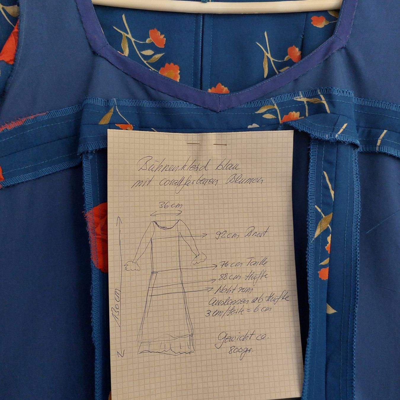 Vestiti: Flamenco Bühnenkleid Blau-Corall – Usato da Basel venduto da kon_wz8r 2