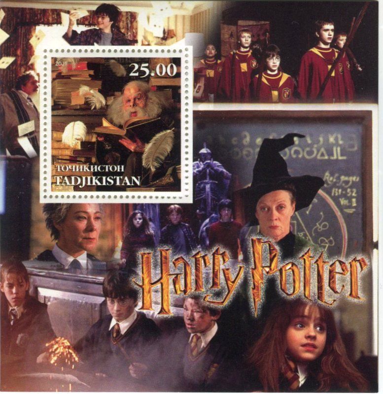 Tutti i francobolli: Block "Harry Potter". Tadschikistan – Nuovo e nell'imballaggio originale da Basel venduto da Butsch5