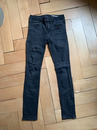 ZARA - Destroyed Jeans schwarz 38