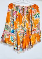 Bluse im Boho-Style, Flower Power, orange, mit Blumen M/L