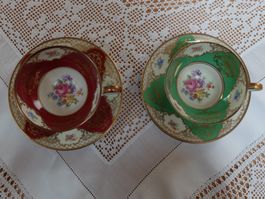 2er-Set antike Tirschenreuth Porzellan Tassen